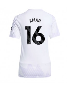 Billige Manchester United Amad Diallo #16 Bortedrakt Dame 2025-26 Kortermet